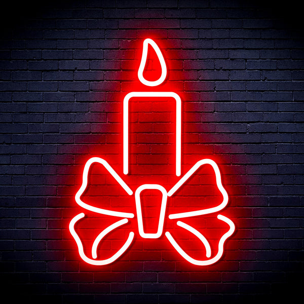 advpro-candle-ultra-bright-led-neon-sign-fnu0196 - Red