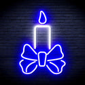 advpro-candle-ultra-bright-led-neon-sign-fnu0196 - White & Blue