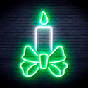 advpro-candle-ultra-bright-led-neon-sign-fnu0196 - White & Green