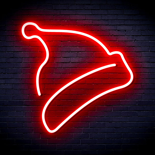 advpro-christmas-hat-ultra-bright-led-neon-sign-fnu0198 - Red