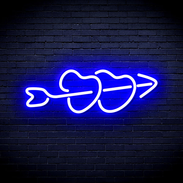 advpro-hearts-with-arrow-ultra-bright-led-neon-sign-fnu0200 - Blue