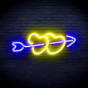 advpro-hearts-with-arrow-ultra-bright-led-neon-sign-fnu0200 - Blue & Yellow