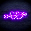 advpro-hearts-with-arrow-ultra-bright-led-neon-sign-fnu0200 - Purple