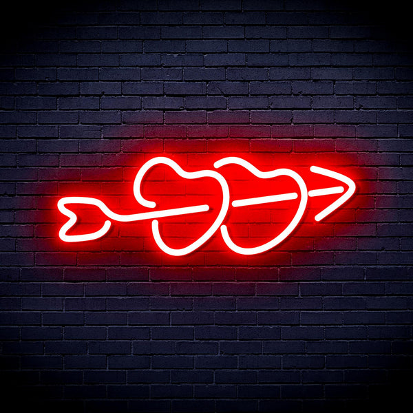 advpro-hearts-with-arrow-ultra-bright-led-neon-sign-fnu0200 - Red