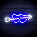 advpro-hearts-with-arrow-ultra-bright-led-neon-sign-fnu0200 - White & Blue