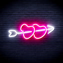 advpro-hearts-with-arrow-ultra-bright-led-neon-sign-fnu0200 - White & Pink