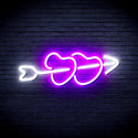 advpro-hearts-with-arrow-ultra-bright-led-neon-sign-fnu0200 - White & Purple
