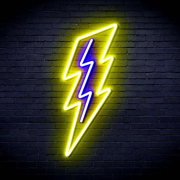 advpro-lighting-bolt-ultra-bright-led-neon-sign-fnu0206 - Blue & Yellow