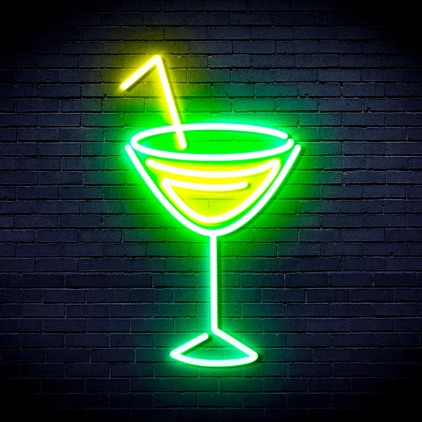 advpro-dry-martini-ultra-bright-led-neon-sign-fnu0207 - Green & Yellow
