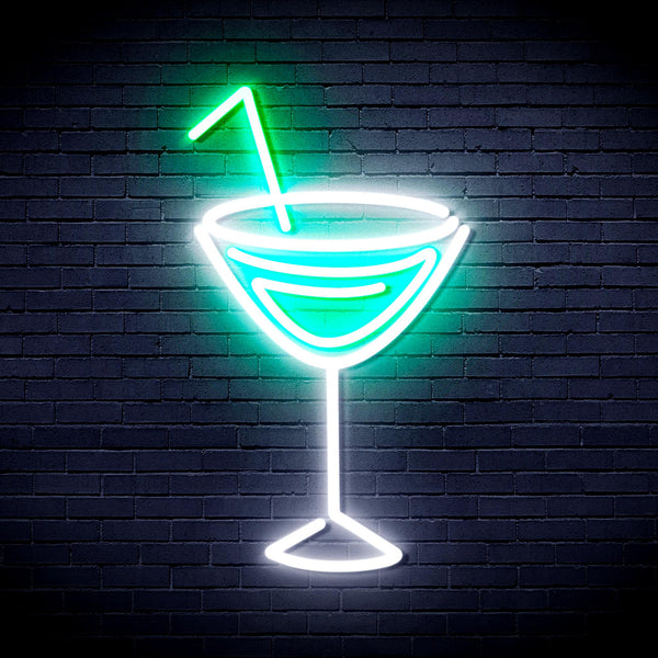 advpro-dry-martini-ultra-bright-led-neon-sign-fnu0207 - White & Green