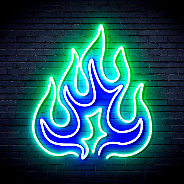 advpro-flame-ultra-bright-led-neon-sign-fnu0208 - Green & Blue