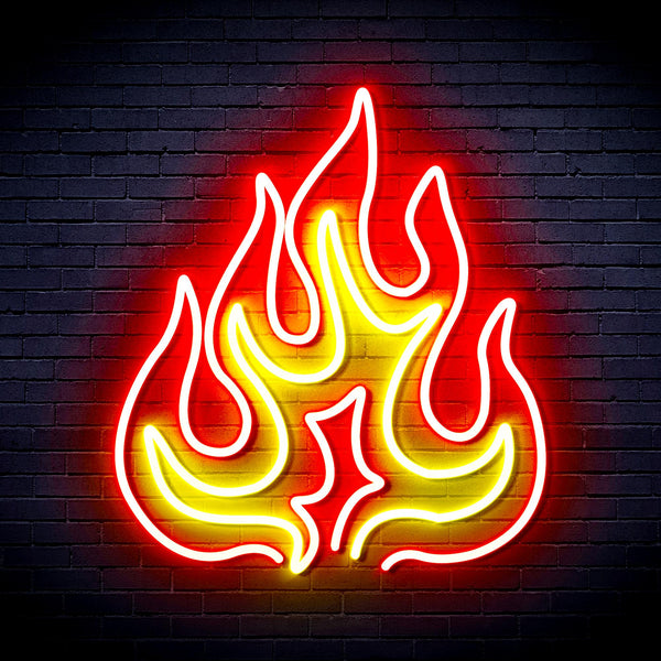 advpro-flame-ultra-bright-led-neon-sign-fnu0208 - Red & Yellow