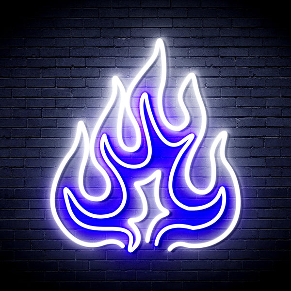 advpro-flame-ultra-bright-led-neon-sign-fnu0208 - White & Blue