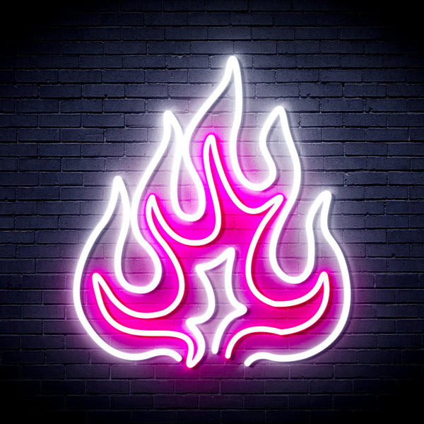 advpro-flame-ultra-bright-led-neon-sign-fnu0208 - White & Pink