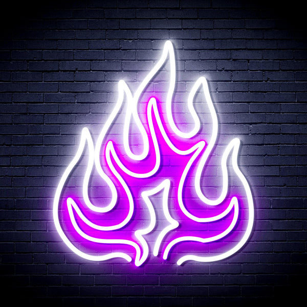 advpro-flame-ultra-bright-led-neon-sign-fnu0208 - White & Purple