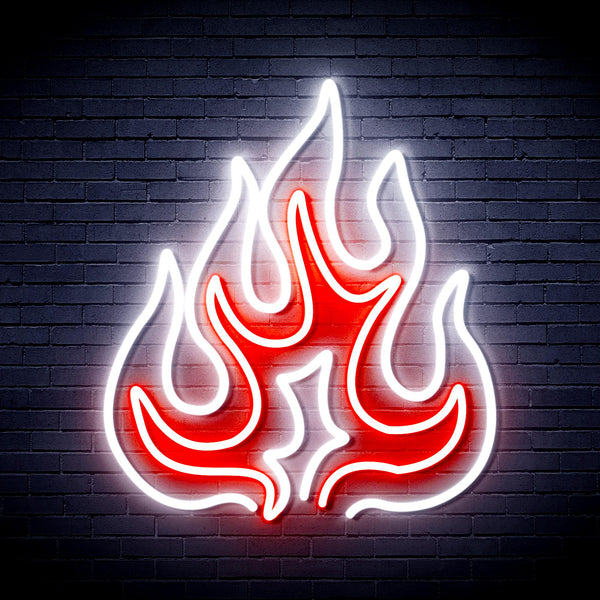 advpro-flame-ultra-bright-led-neon-sign-fnu0208 - White & Red