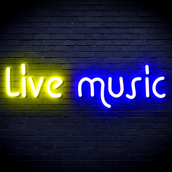 advpro-live-music-ultra-bright-led-neon-sign-fnu0209 - Blue & Yellow