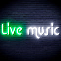 advpro-live-music-ultra-bright-led-neon-sign-fnu0209 - White & Green