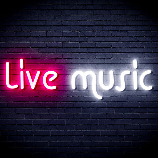 advpro-live-music-ultra-bright-led-neon-sign-fnu0209 - White & Pink