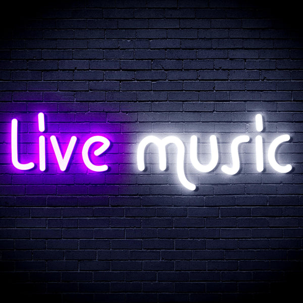 advpro-live-music-ultra-bright-led-neon-sign-fnu0209 - White & Purple