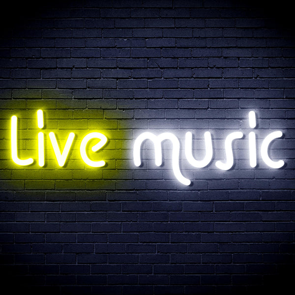 advpro-live-music-ultra-bright-led-neon-sign-fnu0209 - White & Yellow