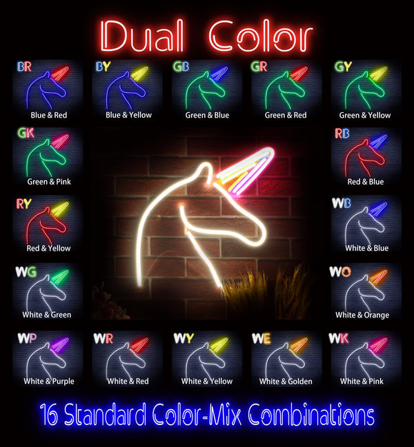 advpro-unicorn-ultra-bright-led-neon-sign-fnu0213 - Dual-Color