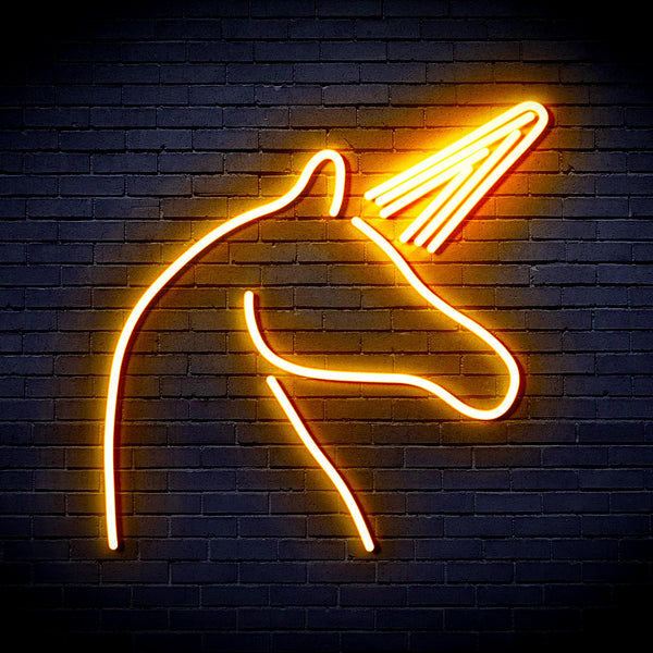 advpro-unicorn-ultra-bright-led-neon-sign-fnu0213 - Golden Yellow