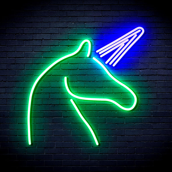 advpro-unicorn-ultra-bright-led-neon-sign-fnu0213 - Green & Blue