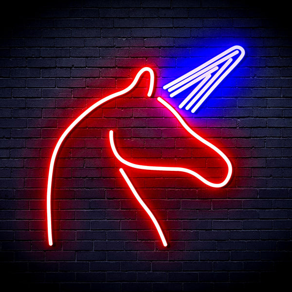 advpro-unicorn-ultra-bright-led-neon-sign-fnu0213 - Red & Blue