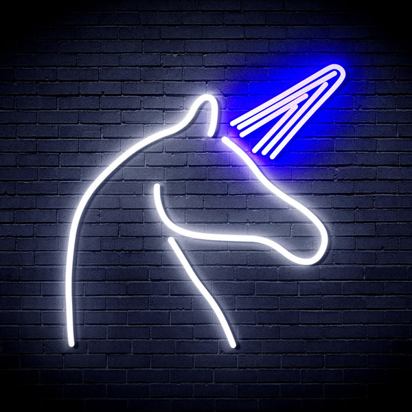 advpro-unicorn-ultra-bright-led-neon-sign-fnu0213 - White & Blue