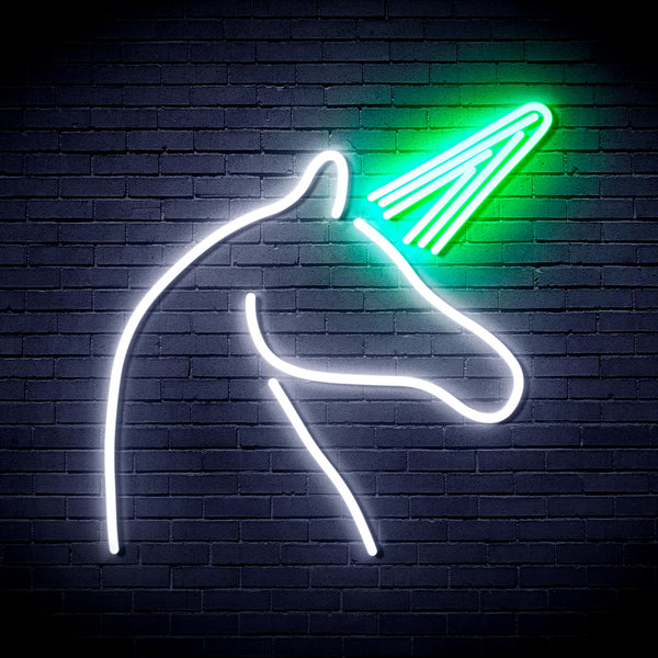 advpro-unicorn-ultra-bright-led-neon-sign-fnu0213 - White & Green