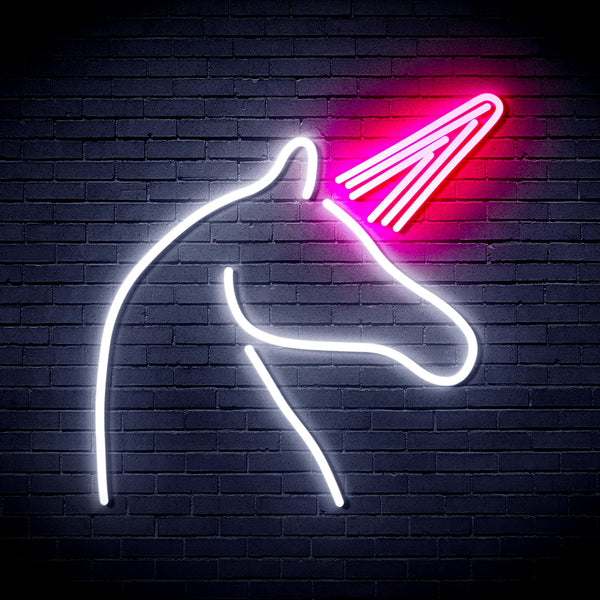 advpro-unicorn-ultra-bright-led-neon-sign-fnu0213 - White & Pink