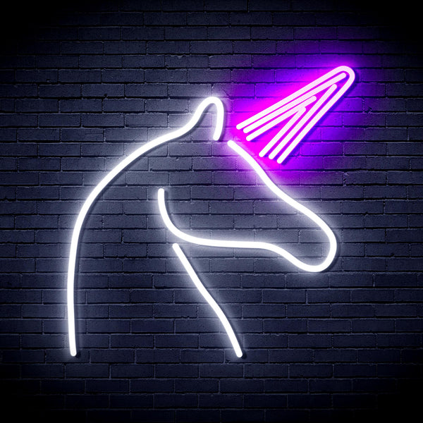 advpro-unicorn-ultra-bright-led-neon-sign-fnu0213 - White & Purple