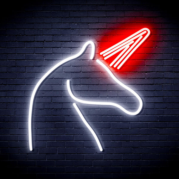 advpro-unicorn-ultra-bright-led-neon-sign-fnu0213 - White & Red
