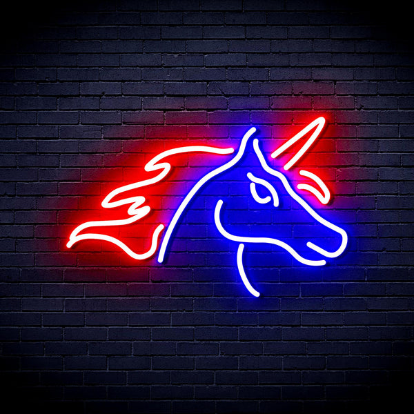 advpro-unicorn-ultra-bright-led-neon-sign-fnu0214 - Blue & Red