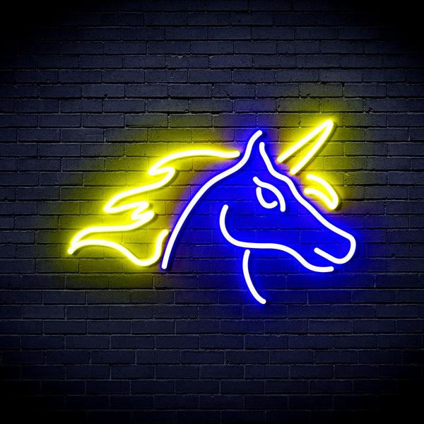 advpro-unicorn-ultra-bright-led-neon-sign-fnu0214 - Blue & Yellow