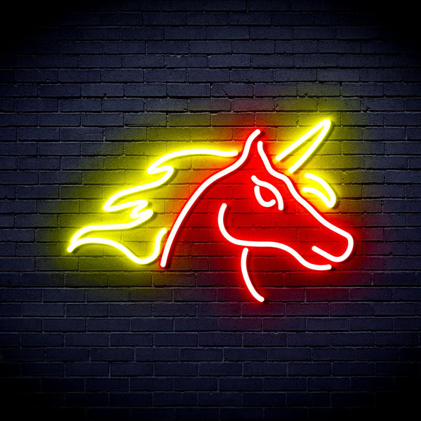 advpro-unicorn-ultra-bright-led-neon-sign-fnu0214 - Red & Yellow