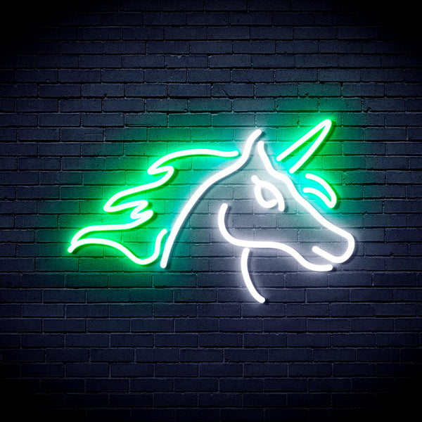 advpro-unicorn-ultra-bright-led-neon-sign-fnu0214 - White & Green