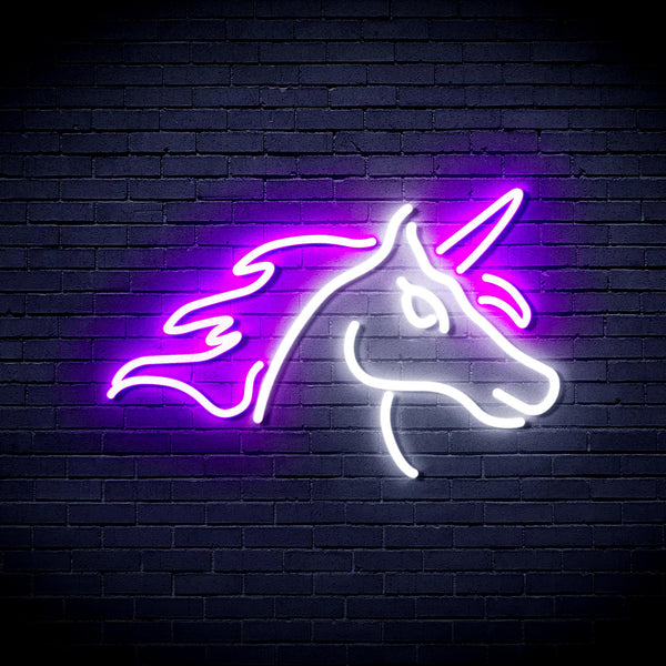 advpro-unicorn-ultra-bright-led-neon-sign-fnu0214 - White & Purple