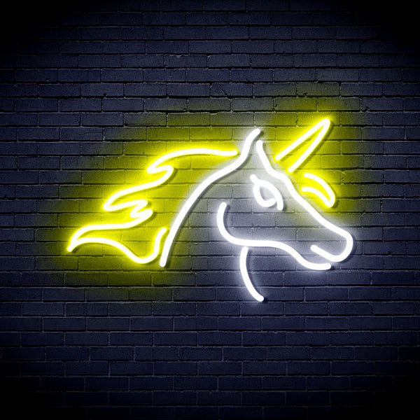 advpro-unicorn-ultra-bright-led-neon-sign-fnu0214 - White & Yellow