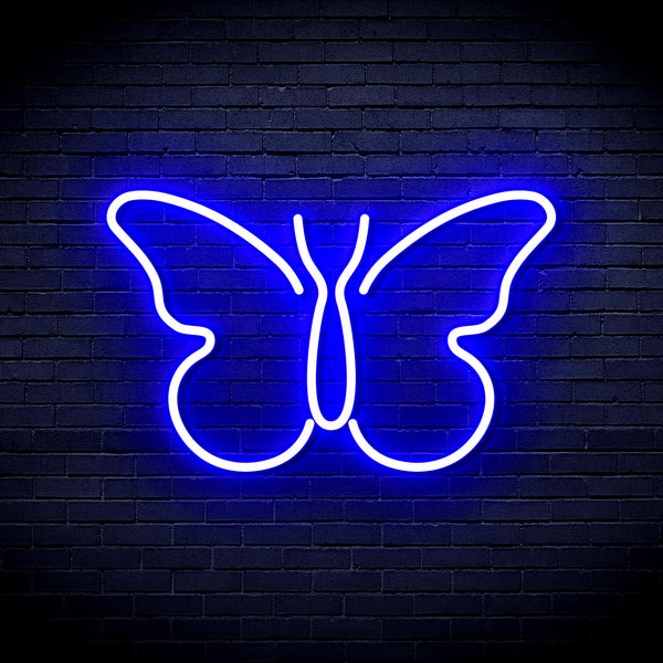 advpro-butterfly-ultra-bright-led-neon-sign-fnu0216 - Blue