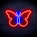 advpro-butterfly-ultra-bright-led-neon-sign-fnu0216 - Blue & Red