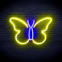 advpro-butterfly-ultra-bright-led-neon-sign-fnu0216 - Blue & Yellow
