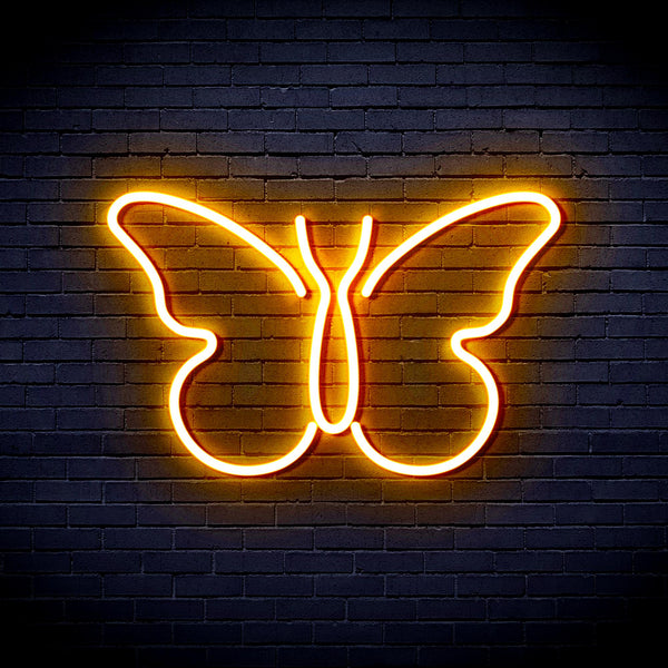 advpro-butterfly-ultra-bright-led-neon-sign-fnu0216 - Golden Yellow