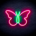advpro-butterfly-ultra-bright-led-neon-sign-fnu0216 - Green & Pink
