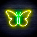 advpro-butterfly-ultra-bright-led-neon-sign-fnu0216 - Green & Yellow