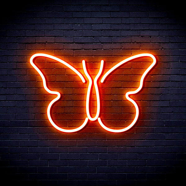 advpro-butterfly-ultra-bright-led-neon-sign-fnu0216 - Orange