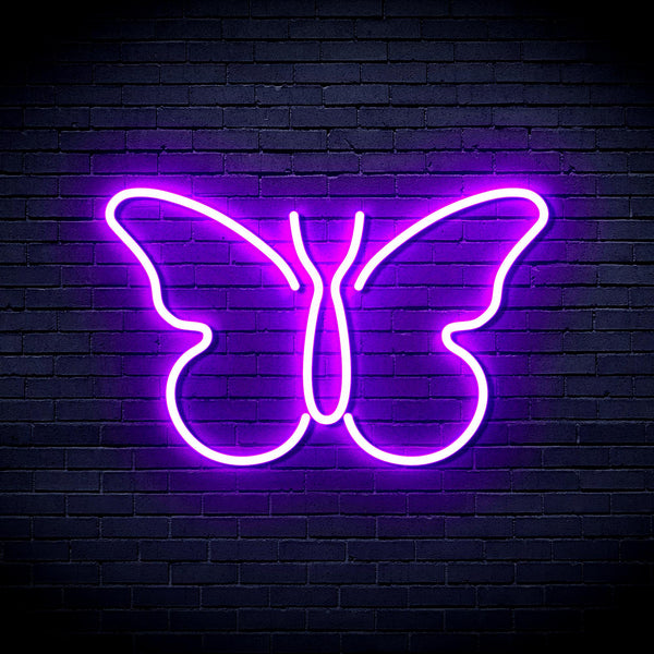 advpro-butterfly-ultra-bright-led-neon-sign-fnu0216 - Purple