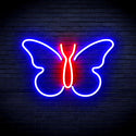 advpro-butterfly-ultra-bright-led-neon-sign-fnu0216 - Red & Blue