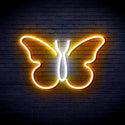 advpro-butterfly-ultra-bright-led-neon-sign-fnu0216 - White & Golden Yellow